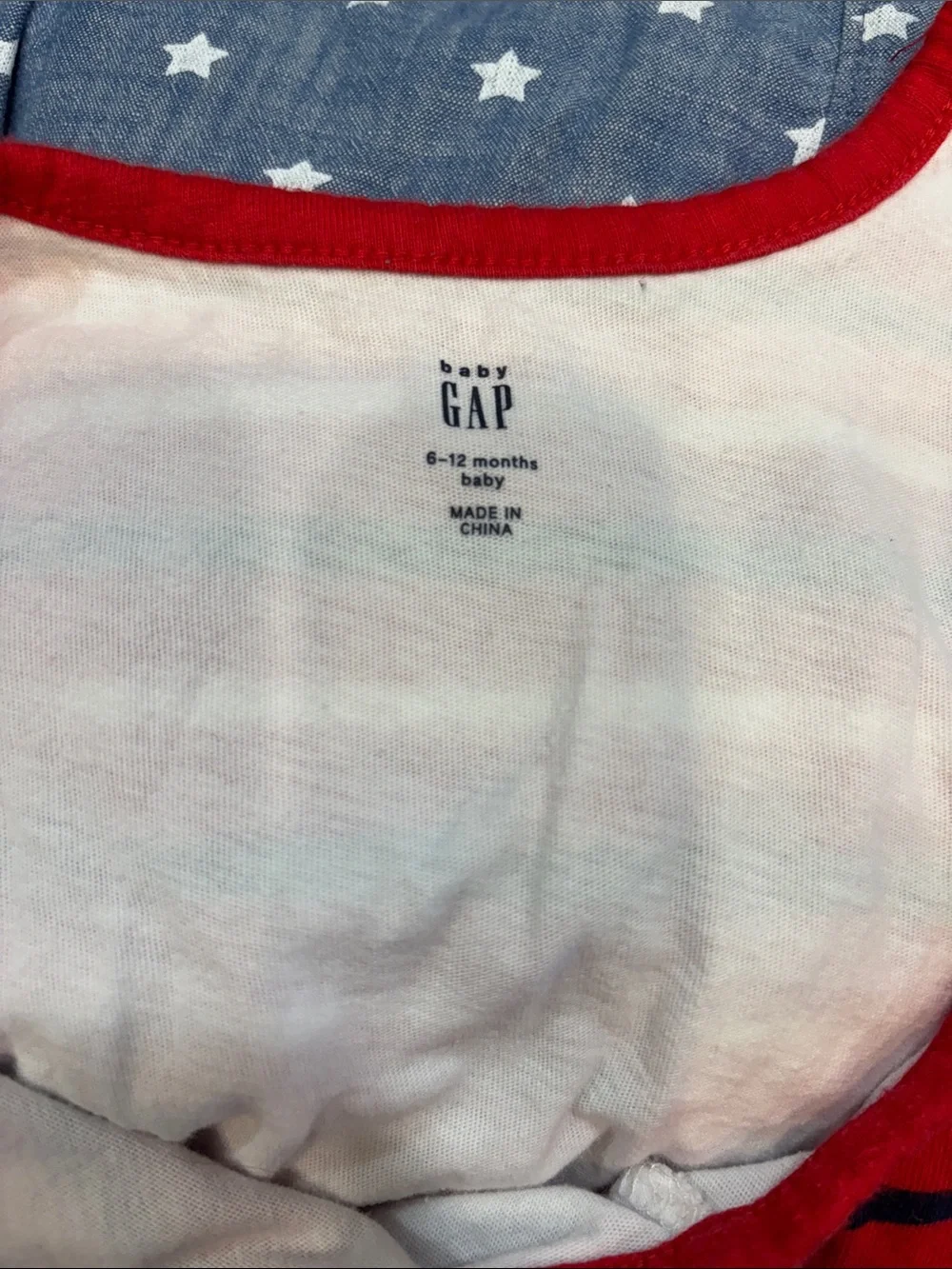 GAP Infant Stars & Stripes Sleeveless Romper 6-12mo